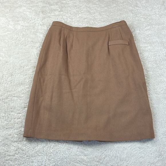 Vintage Bridgewater Classics tan wool mini skirt, size 10 - Picture 1 of 8